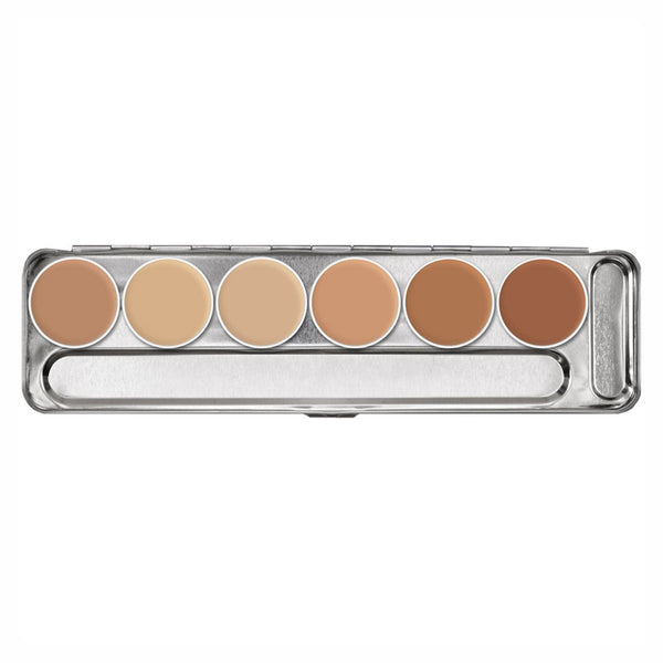 Kryolan Professional Make-up Rubber Mask Grease Palette 6 Colors Standard