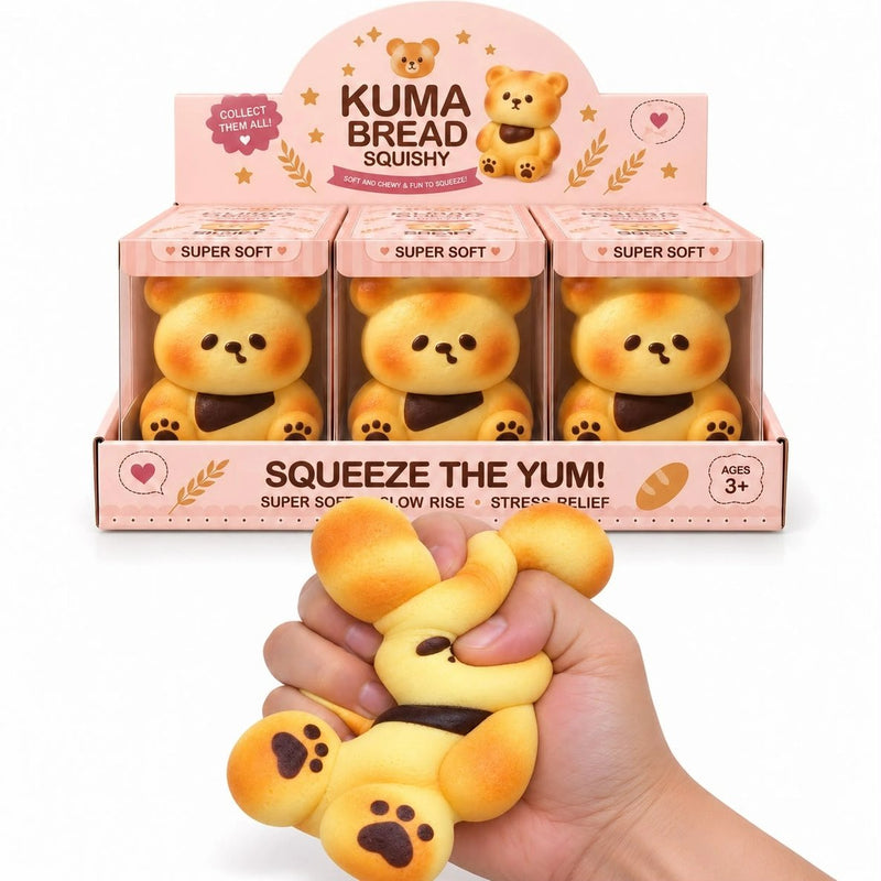 Squishy Kuma Bread Bear Squishy with Warm Bread Scent, broodbeertje met warme broodgeur, foto 3 van 3