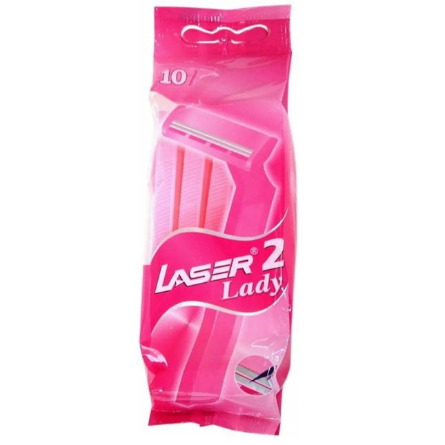 Laser Lady Twin Blade Disposable Razors 10-pack