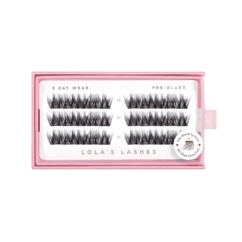 Lola's Lashes Pre-glued Lashes Soft Definition 14mm, voorgelijmde wimperstukjes voor lengte en volume