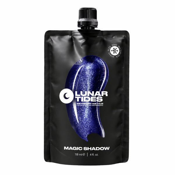 Lunar Tides Semi Permanent Hair Color Magic Shadow, blauwzwarte haarverf met glinsterende mica