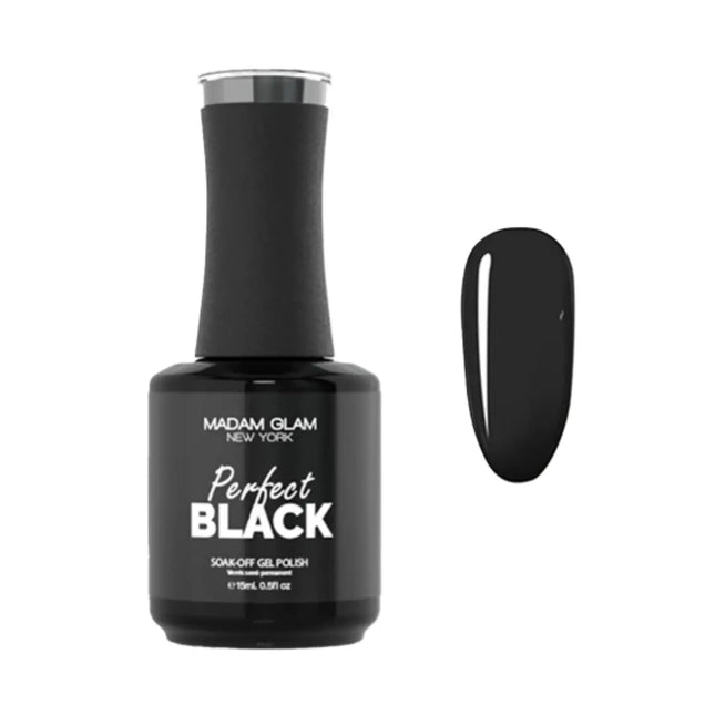 Madam Glam Soak Off Gel Polish Perfect Black