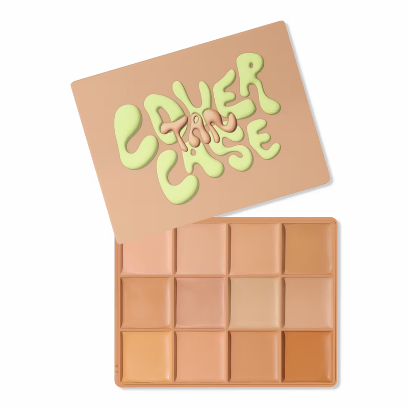 Made By Mitchell Cover Case Foundation Palette Tan, foundation palette met 12 tinten.