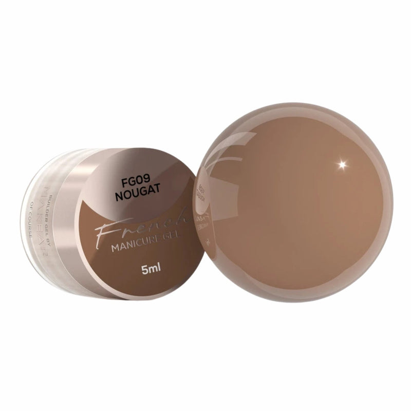 Makear French Manicure Gel FG09 Nougat, lichtbruine gel voor French manicure en nail art