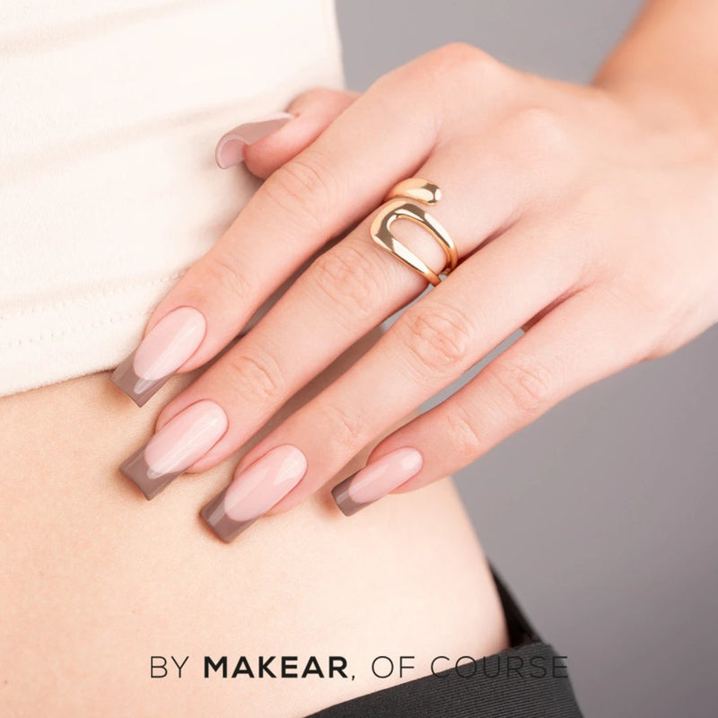Makear French Manicure Gel FG09 Nougat, lichtbruine gel voor French manicure en nail art