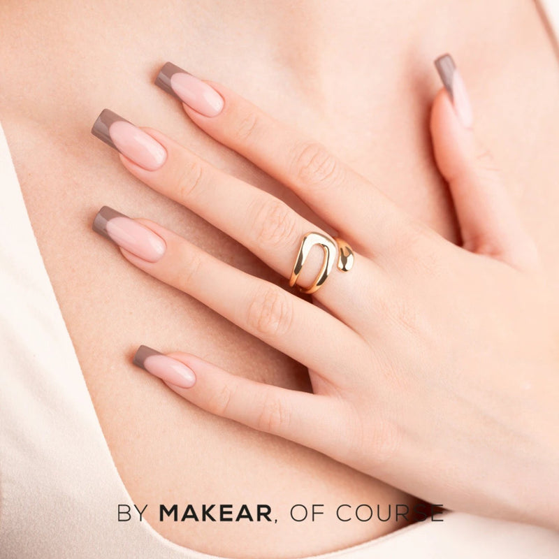 Makear French Manicure Gel FG09 Nougat, lichtbruine gel voor French manicure en nail art