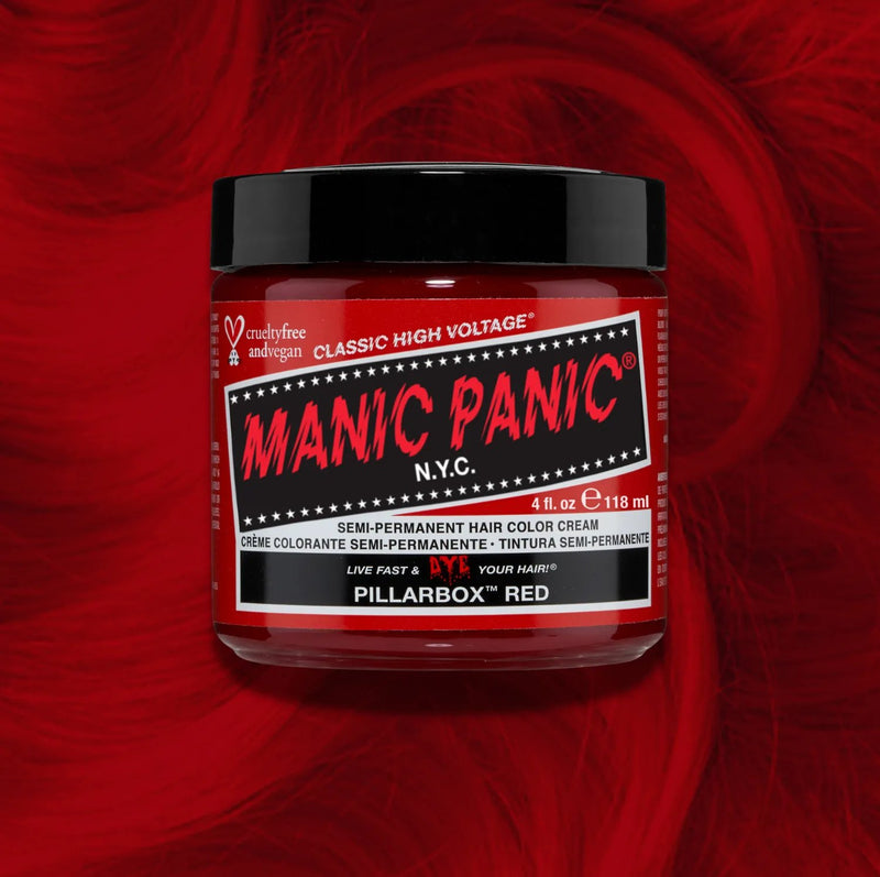 Manic Panic High Voltage Classic Cream Formula Pillarbox Red, semi-permanente haarverf, foto 2 van 5