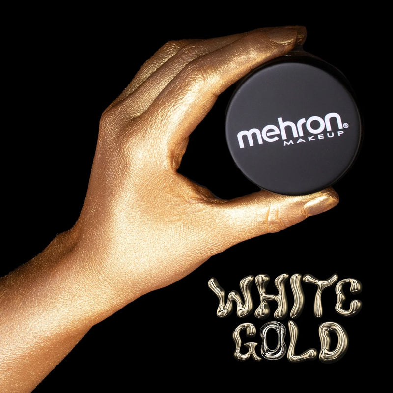 Mehron Makeup Artist Pigment Metallic Fx White Gold