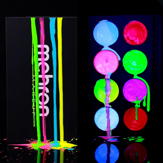 Mehron Makeup Paradise FX 8 Color Magnetic Palette Neon