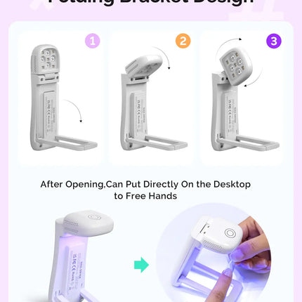 MelodySusie Foldable & Standable 2-in-1 Design LED/UV Nail Lamp