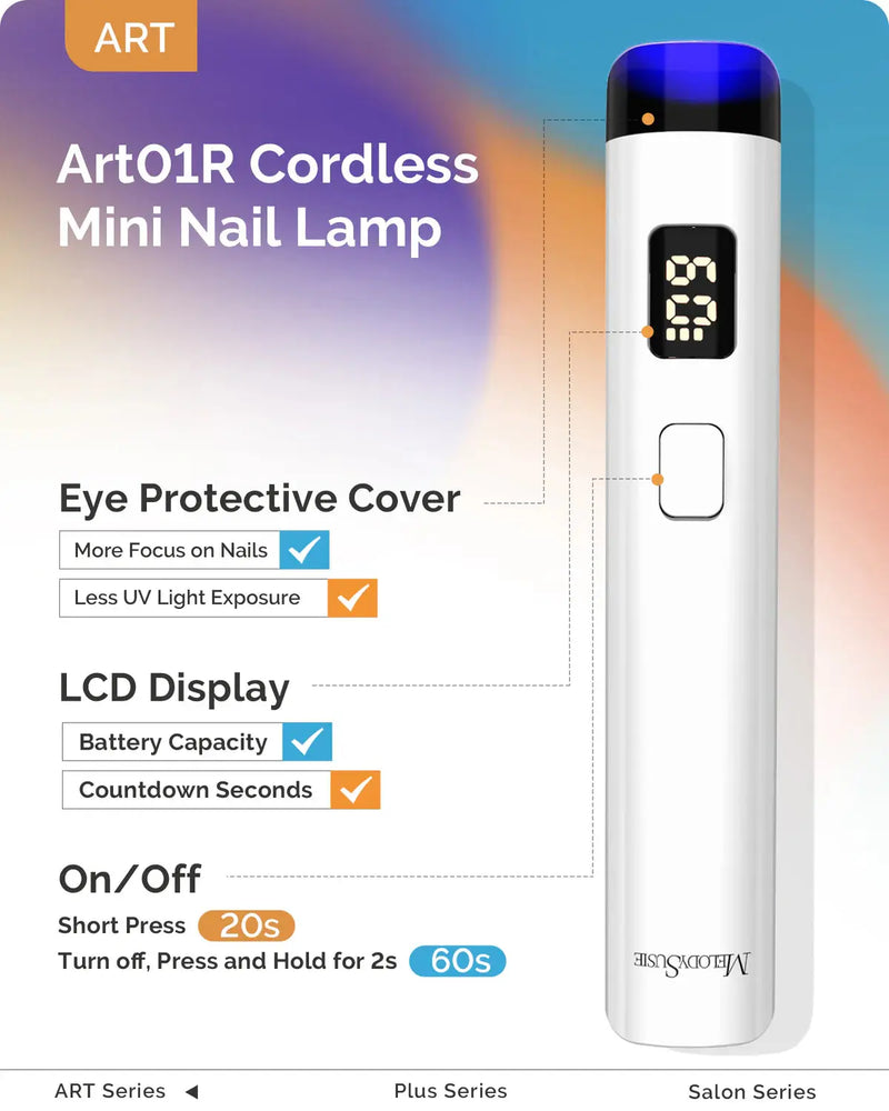 MelodySusie P-Art01R Rechargeable Mini LED/UV Nail Art Lamp White