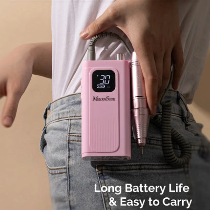 MelodySusie SC300F Clip-On Rechargeable Nail Drill 30.000RPM Pink