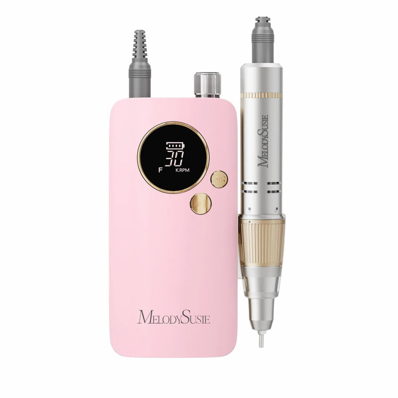 MelodySusie SC320F Clip On Rechargeable Nail Drill 30.000RPM Pink Gold