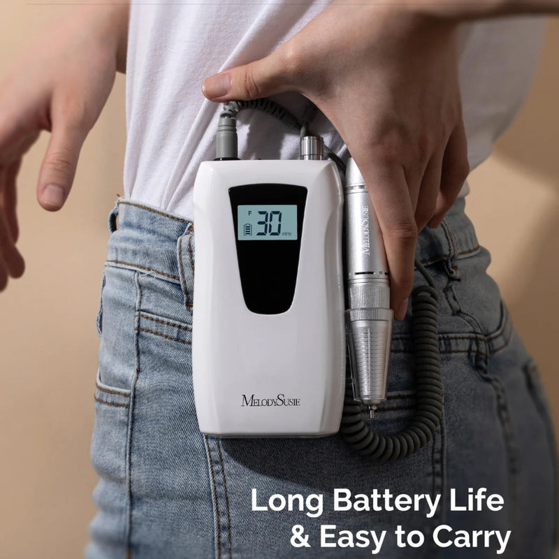 MelodySusie Selene SC320D Clip On Rechargeable Nail Drill 30.000RPM White