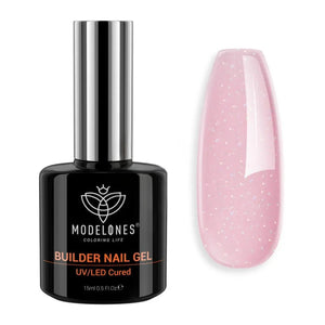 8-in-1 Builder Nail Gel Nude Pink Glitter