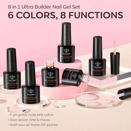 Modelones Builder Nail Gel Set Nude Pink