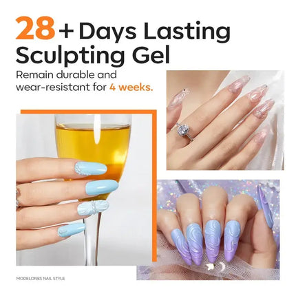 Modelones Sculpting 3D Nail Gel & Dual-ended Brush