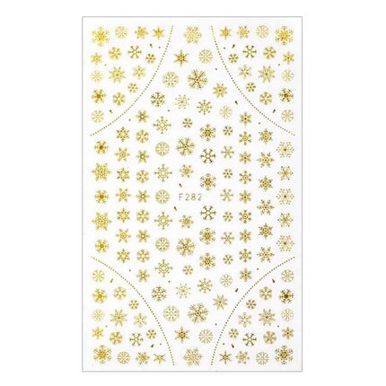 MollyLac Nail Stickers Snowflake Gold