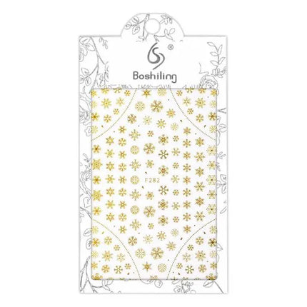 MollyLac Nail Stickers Snowflake Gold