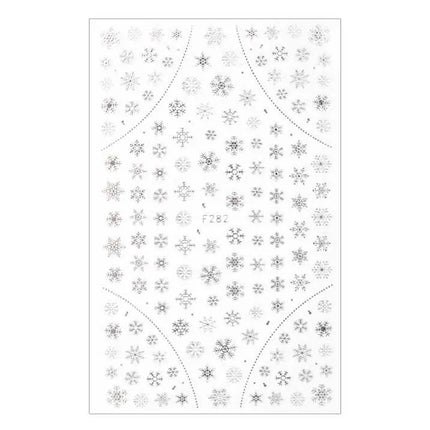 MollyLac Nail Stickers Snowflake Silver
