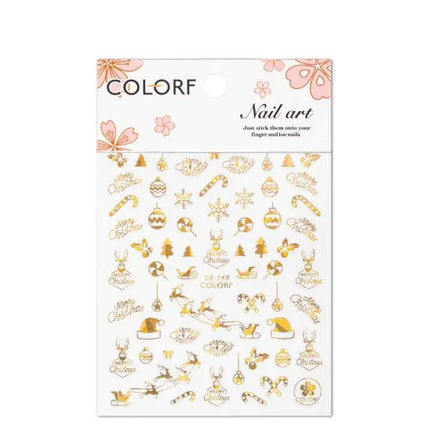 MollyLac Nail Stickers X-mas Gold