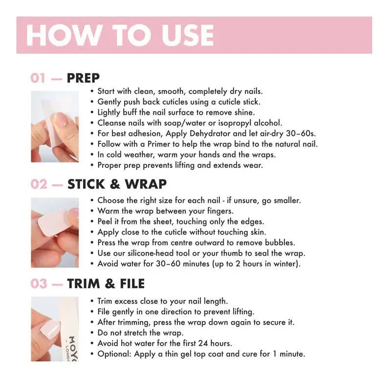 MoYou London Non-UV Gel Wraps Night Code