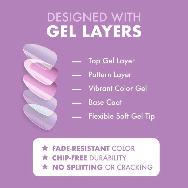 MoYou London Press On Velvet Bloom nepnagels met een velvet bloom design en gel-achtige finish.