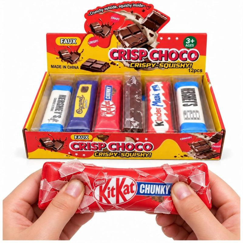 Squishy Mystery Wax Cracking Chocolate Bar Squishy, krakende en zachte chocoladereep squishy, foto 3 van 3