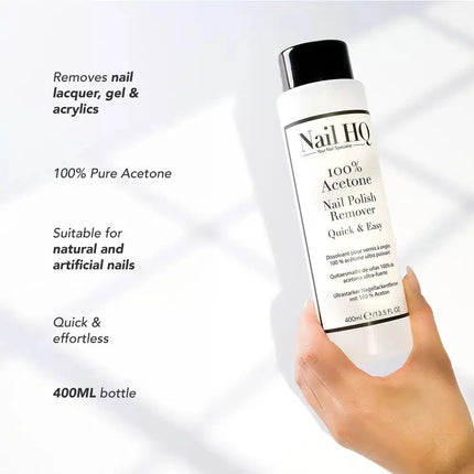 Nail HQ 100% Acetone Nail Polish Remover 400ml
