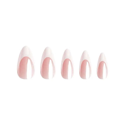 Nail HQ Almond Natural French Glaze Nails