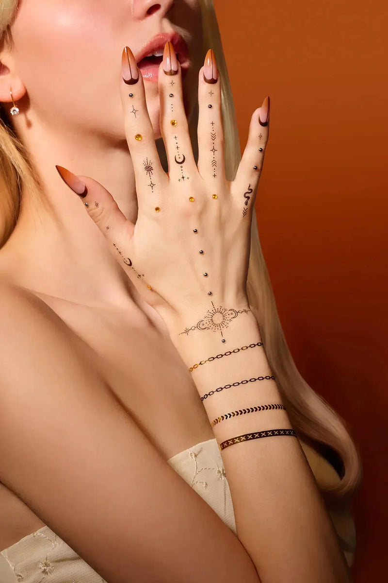 Never Have I Ever Temporary Tattoo Set Boho Baby