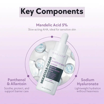 Nine Less Molecule-Clear 5% Mandelic Acid Serum
