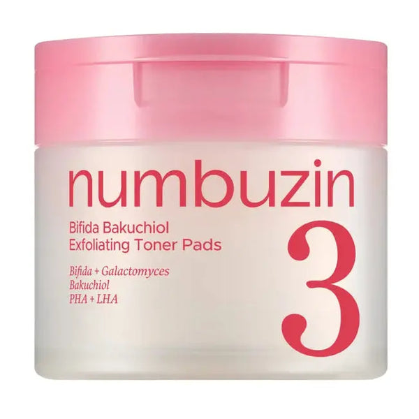 Numbuzin No.3 Bifida Bakuchiol Exfoliating Toner Pads