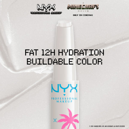 NYX Professional Makeup A Minecraft Movie Fat Oil Slick Click Lipbalm Hunk City