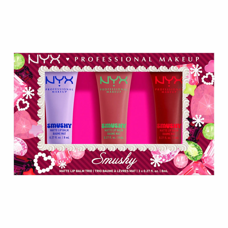 NYX Professional Makeup Bling the Halls Smushy Matte Kit, set van drie matte lippenbalsems