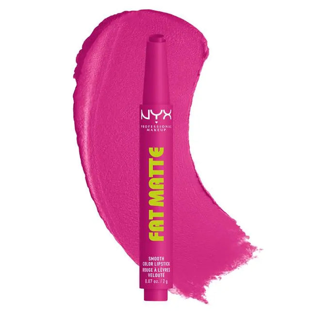 NYX Professional Makeup Fat Matte Smooth Color Lipstick Fluffy Fuchsia
