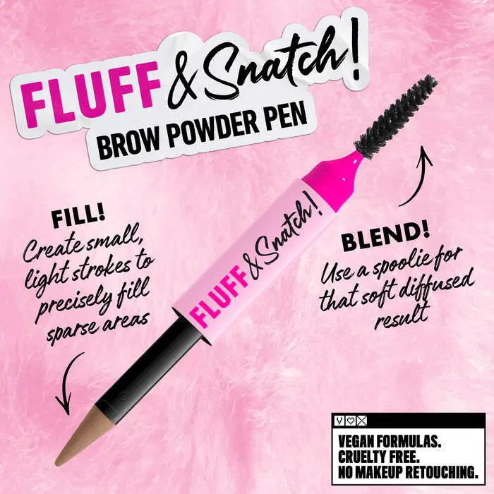NYX Professional Makeup Fluff N Snatch Powder Pen Taupe, wenkbrauwpen voor fluffy wenkbrauwen