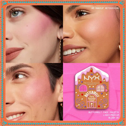 NYX Professional Makeup Holiday Buttermelt Face Palette 01 Light/Medium