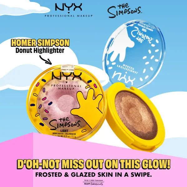 NYX Professional Makeup Homer Simpson Donut Highlighter Glazed Over 02 Deep