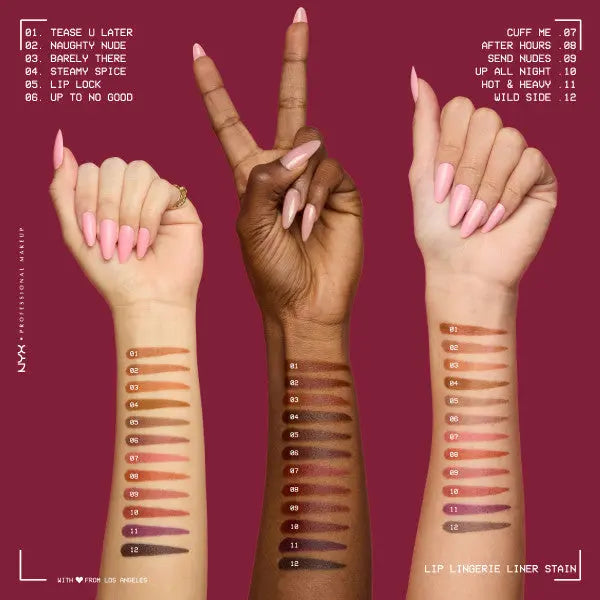 NYX Professional Makeup Lip Lingerie Lip Liner Stain Naughty Nude