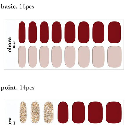 Ohora Semi Cured Gel Nail Strips N Rosewood