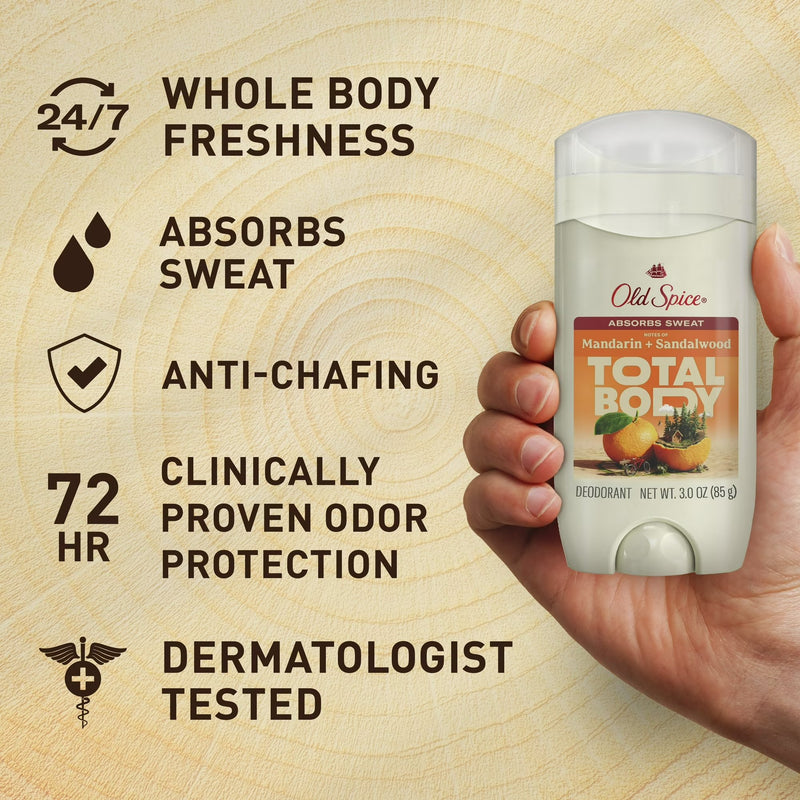 Old Spice Total Body Deodorant Mandarin And Sandalwood 4