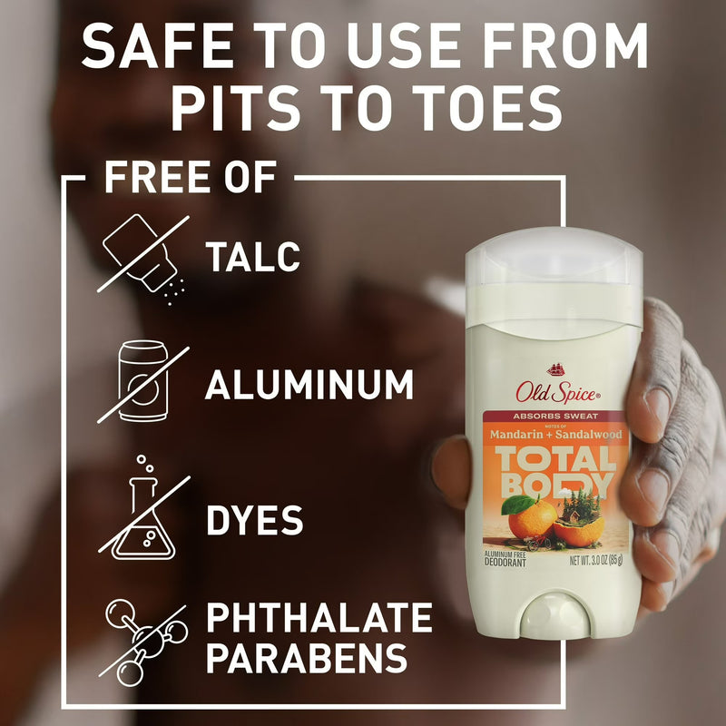 Old Spice Total Body Deodorant Mandarin And Sandalwood 7