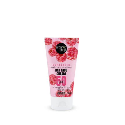 Organic Shop Sunscreen SPF 50 Day Face Cream Normal To Dry Skin