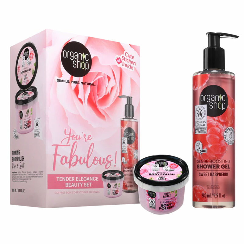 Organic Shop You're Fabulous Tender Elegance Beauty Set met douchegel en body polish