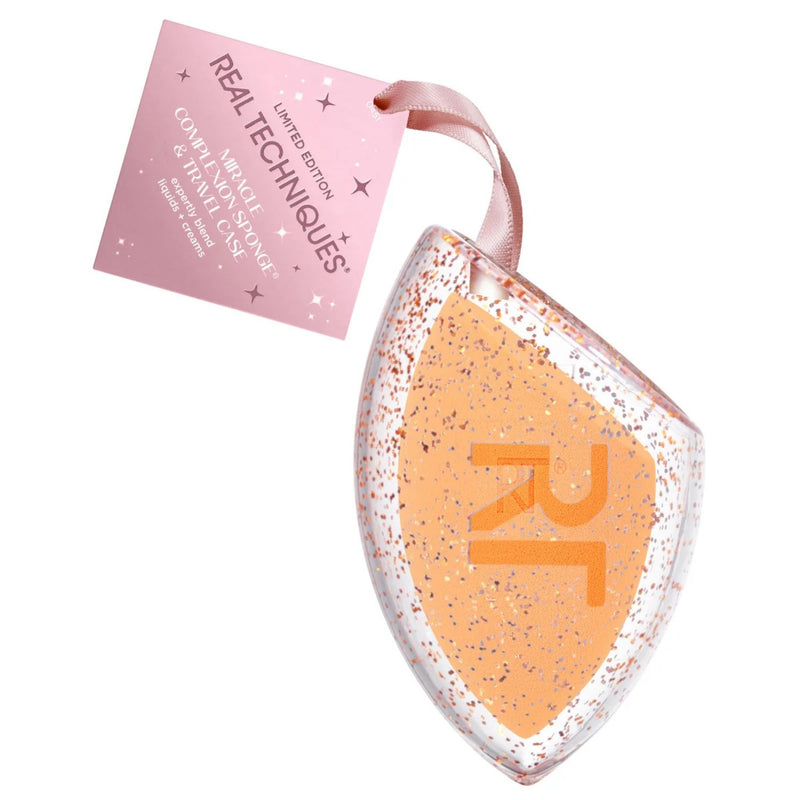 Real Techniques Miracle Complexion Sponge Ornament, make-up spons met reisetui
