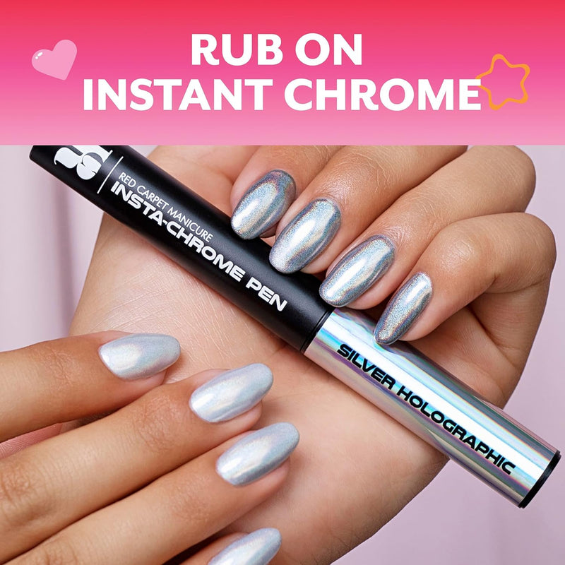 Red Carpet Manicure Insta-Chrome Pen Silver Holographic