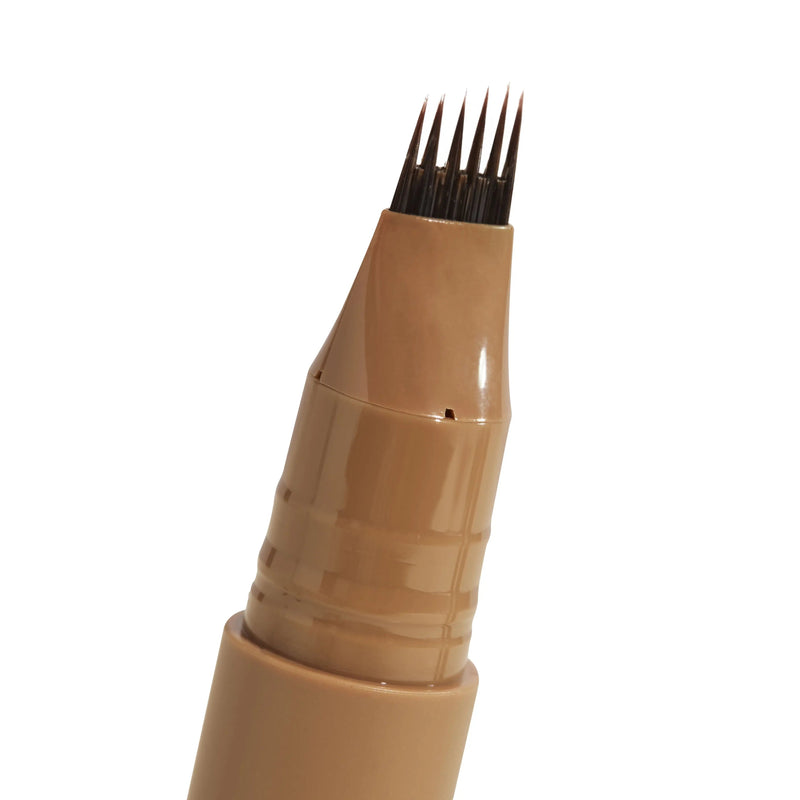 Revolution Instant Brow Hair Pen Cool Brown, wenkbrauwpen met een zes-pronged applicator voor haarachtige streken.
