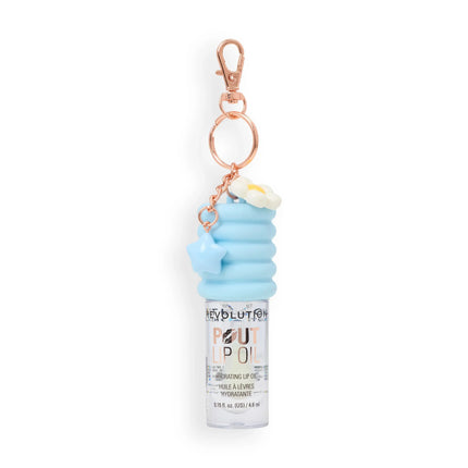 Revolution Pout Lip Oil Lychee Clear With Blue Charm