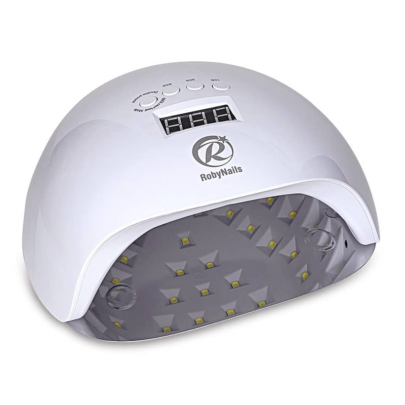 Witte RobyNails LED/UV Pro Shine Lamp met digitaal display en vier tijdknoppen